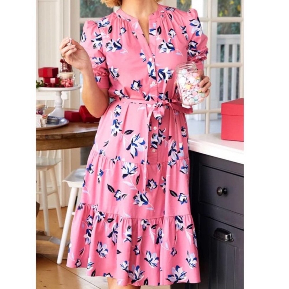 NWT Draper James Floral Button Front Midi Dress